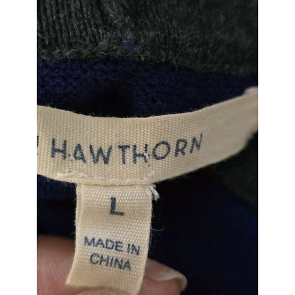 41Hawthorn Women's Large Bluish Purple And Gray Long Open Front Cardigan - Picture 8 of 8